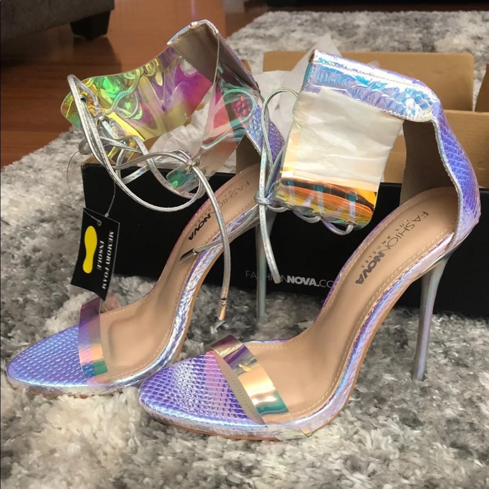 Fashion Nova Holographic Heels